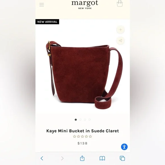 Margot New York Tan Suede Crossbody Bag - Picture 12 of 13